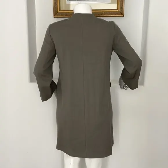 HACHE GRAY DRESS/COAT VIRGIN-WOOL MADE IN ITALY IT 46 - Picture 14 of 14